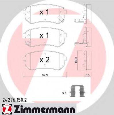 ZIMMERMANN 242761502 Комплект гальмівних колодок, дискове гальмо