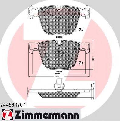 ZIMMERMANN 244581701 Комплект гальмівних колодок, дискове гальмо