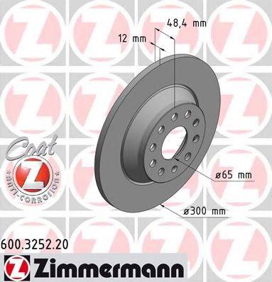 ZIMMERMANN 600325220 гальмівний диск