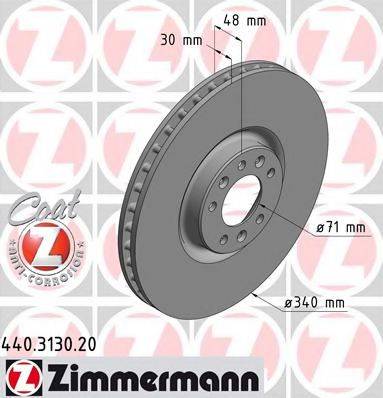 ZIMMERMANN 440313020 гальмівний диск