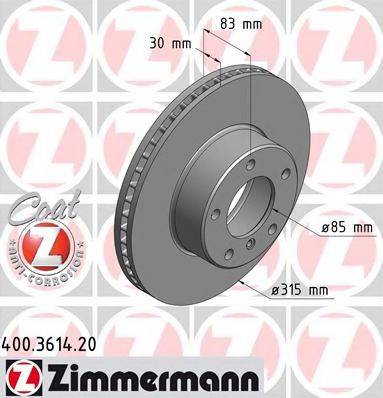 ZIMMERMANN 400361420 гальмівний диск