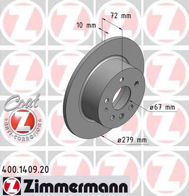 ZIMMERMANN 400140920 гальмівний диск