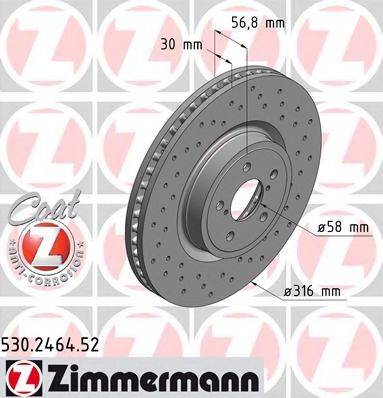 ZIMMERMANN 530246452 гальмівний диск