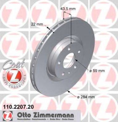 ZIMMERMANN 110220720 гальмівний диск