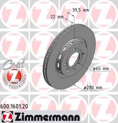 ZIMMERMANN 600160120 гальмівний диск