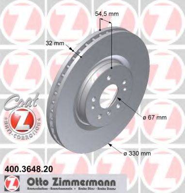 ZIMMERMANN 400364820 гальмівний диск