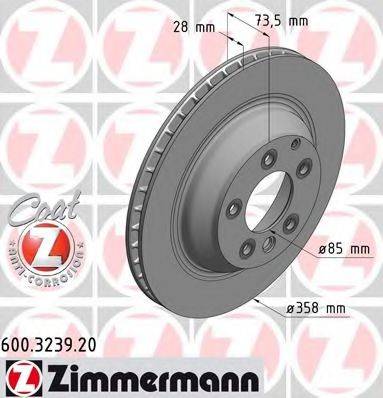 ZIMMERMANN 600323920 гальмівний диск