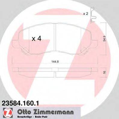 ZIMMERMANN 235841601 Комплект гальмівних колодок, дискове гальмо