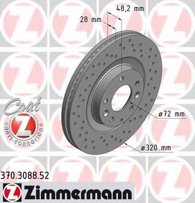 ZIMMERMANN 370308852 гальмівний диск