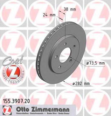 ZIMMERMANN 155390720 гальмівний диск