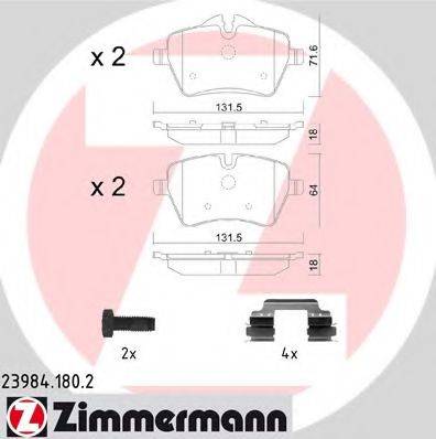 ZIMMERMANN 239841802 Комплект гальмівних колодок, дискове гальмо