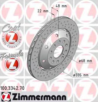 ZIMMERMANN 100334270 гальмівний диск