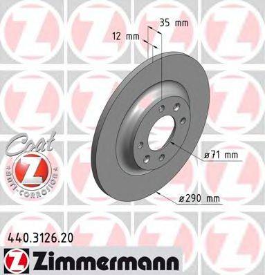 ZIMMERMANN 440312620 гальмівний диск