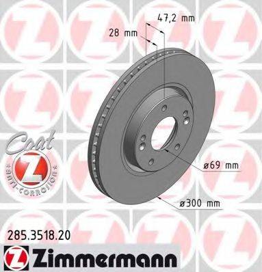 ZIMMERMANN 285351820 гальмівний диск