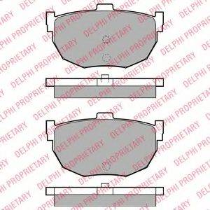 DELPHI LP1072 Комплект гальмівних колодок, дискове гальмо
