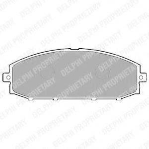 DELPHI LP1305 Комплект гальмівних колодок, дискове гальмо
