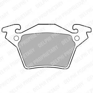 DELPHI LP1471 Комплект гальмівних колодок, дискове гальмо