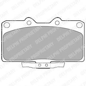 DELPHI LP1662 Комплект гальмівних колодок, дискове гальмо