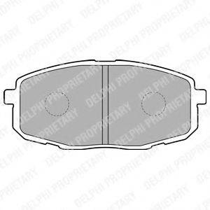 DELPHI LP1819 Комплект гальмівних колодок, дискове гальмо