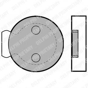 DELPHI LP422 Комплект гальмівних колодок, дискове гальмо
