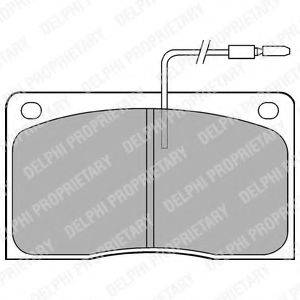 DELPHI LP568 Комплект гальмівних колодок, дискове гальмо