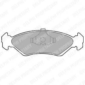 DELPHI LP591 Комплект гальмівних колодок, дискове гальмо