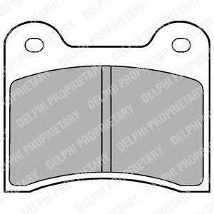 DELPHI LP63 Комплект гальмівних колодок, дискове гальмо