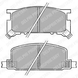 DELPHI LP634 Комплект гальмівних колодок, дискове гальмо