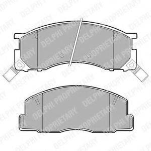 DELPHI LP941 Комплект гальмівних колодок, дискове гальмо