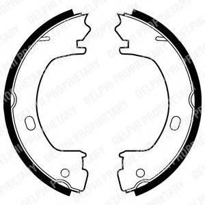 DELPHI LS1960 Комплект гальмівних колодок, стоянкова гальмівна система
