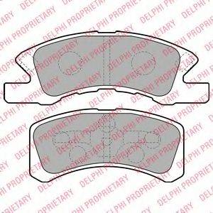 DELPHI LP1918 Комплект гальмівних колодок, дискове гальмо