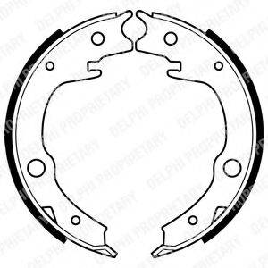 DELPHI LS1994 Комплект гальмівних колодок, стоянкова гальмівна система