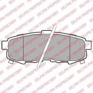 DELPHI LP1978 Комплект гальмівних колодок, дискове гальмо