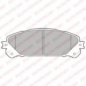 DELPHI LP2201 Комплект гальмівних колодок, дискове гальмо