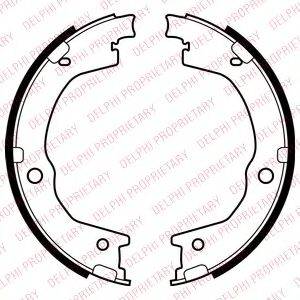 DELPHI LS2035 Комплект гальмівних колодок, стоянкова гальмівна система