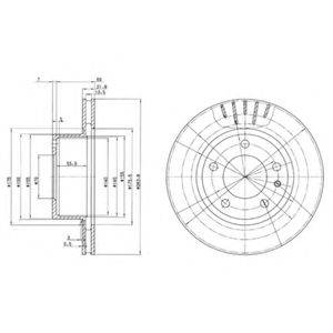 DELPHI BG2212 гальмівний диск