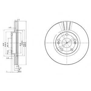 DELPHI BG2697 гальмівний диск