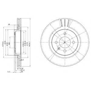 DELPHI BG2712 гальмівний диск