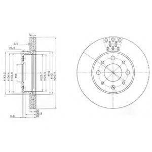 DELPHI BG3425 гальмівний диск