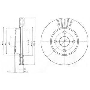 DELPHI BG3781 гальмівний диск