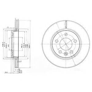 DELPHI BG3893 гальмівний диск