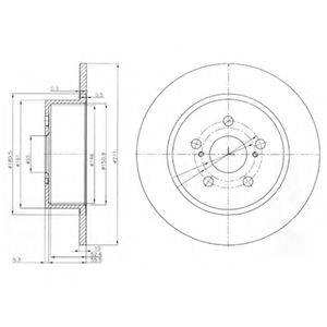 DELPHI BG3922 гальмівний диск