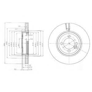 DELPHI BG4146 гальмівний диск