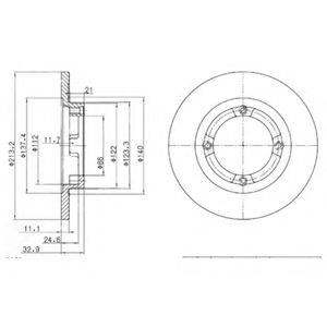 DELPHI BG2580 гальмівний диск