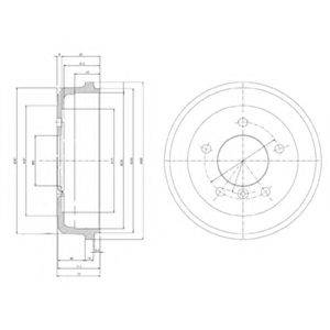 DELPHI BF168 Гальмівний барабан