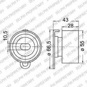 DELPHI KDB238 Комплект ременя ГРМ