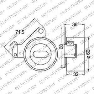 DELPHI KDB249 Комплект ременя ГРМ