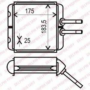 DELPHI TSP0525532 Теплообмінник, опалення салону