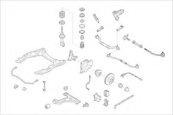 DELPHI OPEL13648F Підвіска колеса