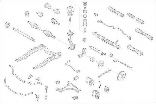 DELPHI OPEL01001F Підвіска колеса